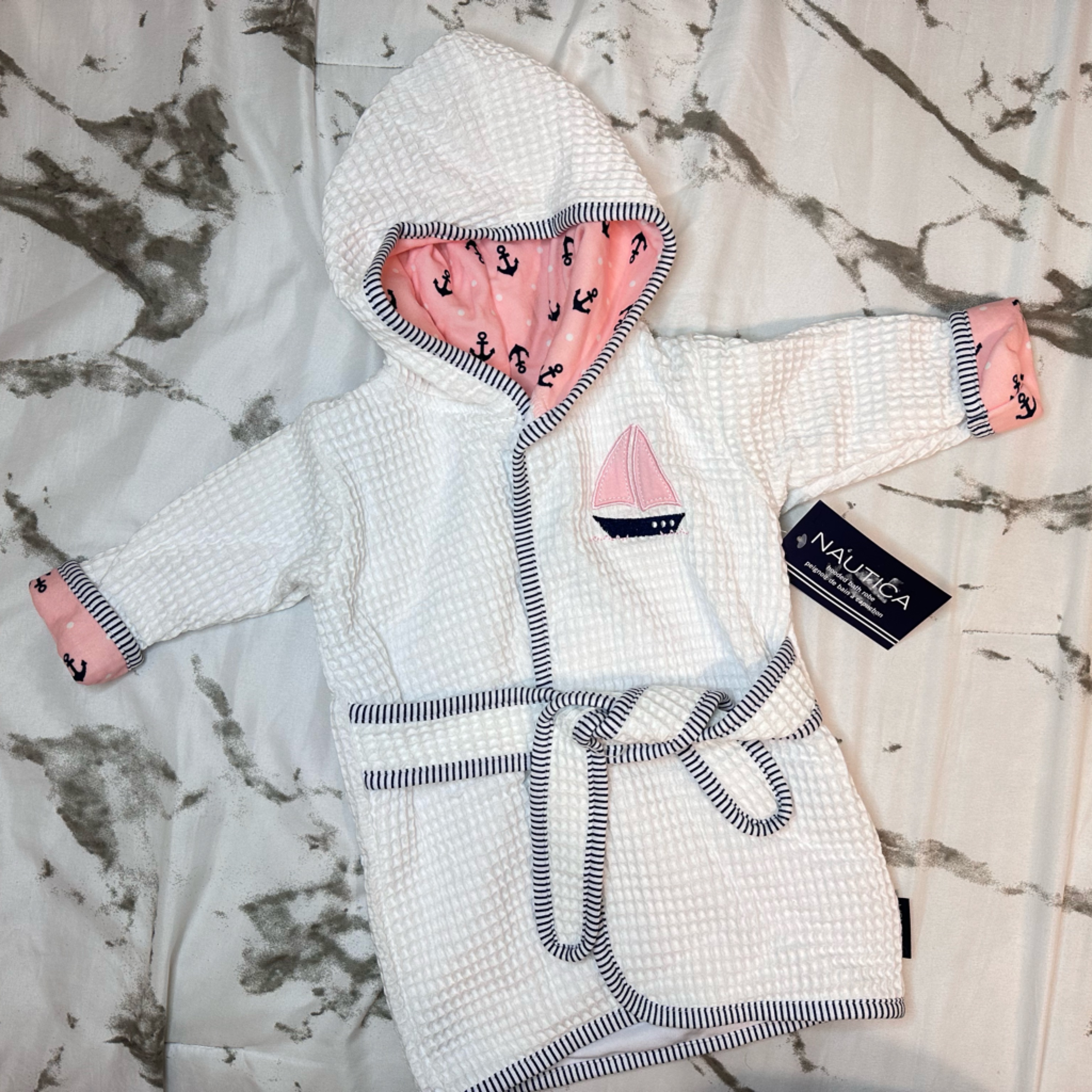 Nautical Hooded Bathrobe